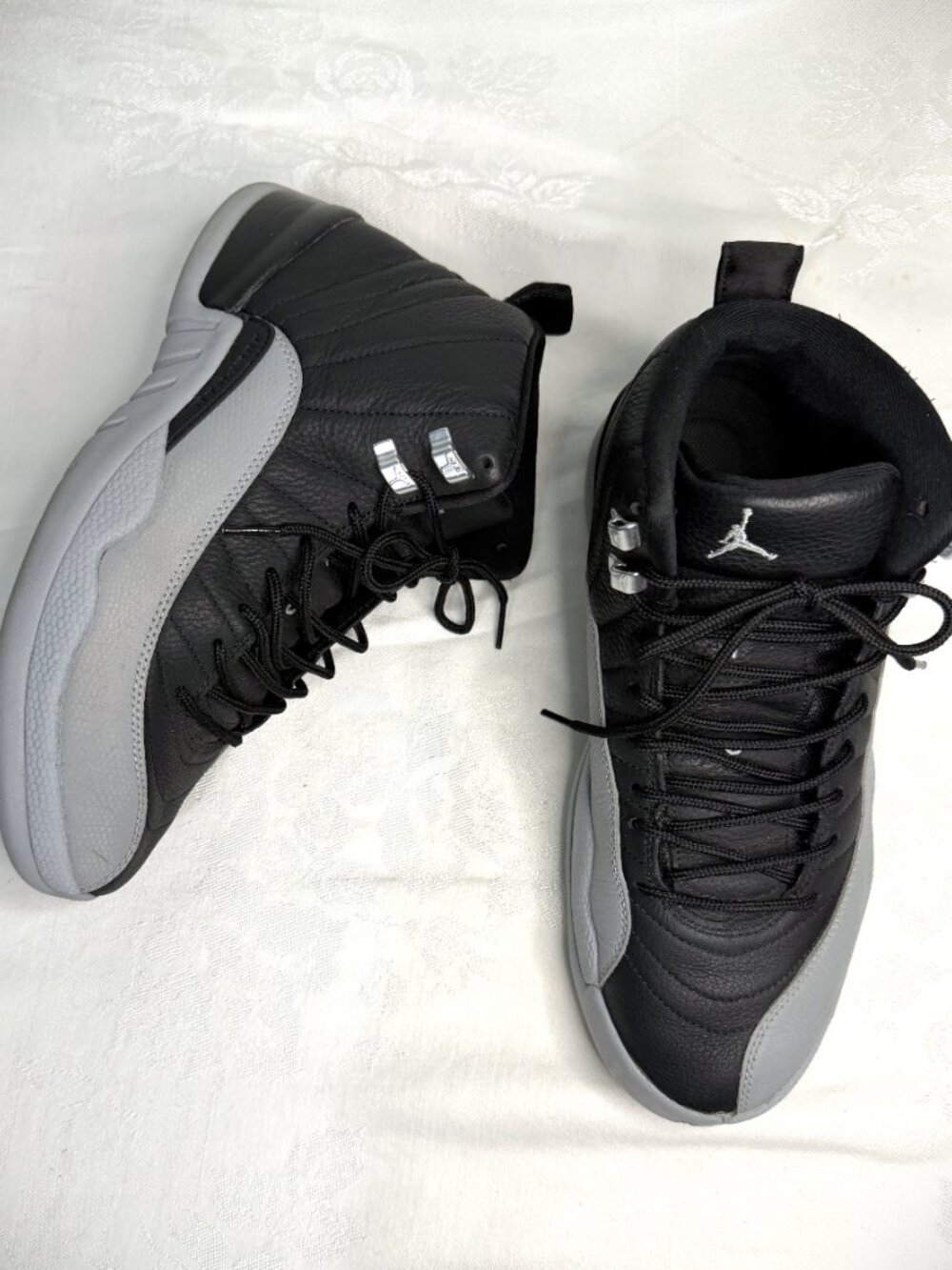Nike Air Jordan 12 Retro Barons Black/Wolf Grey (CT8013-010) Men's Size 9.5